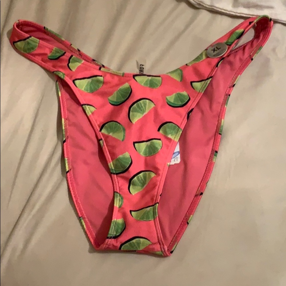 Forever 21 High Leg Pink Bikini Bottoms